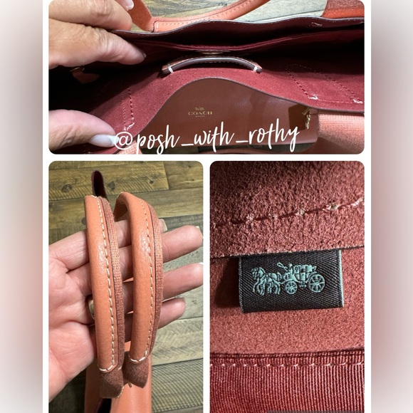 Coach Derby Pebble Leather Tote - Picture 9 of 11